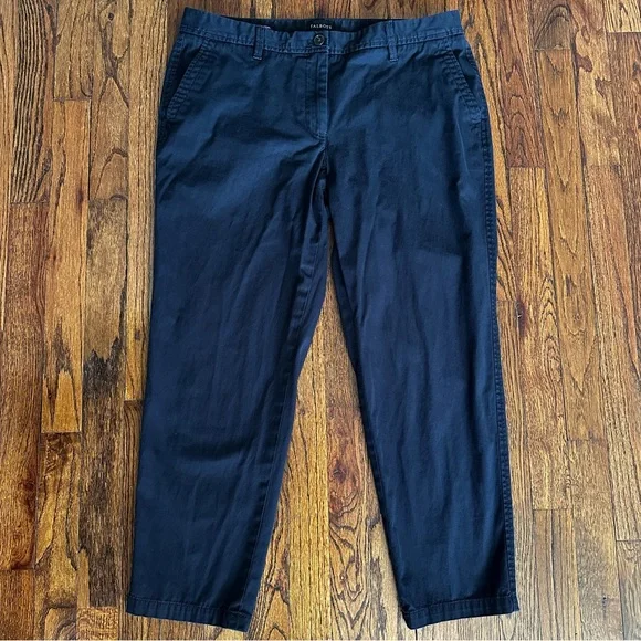 🦋 Talbots Black Relaxed Chinos Classic Style 12P - Picture 6 of 13